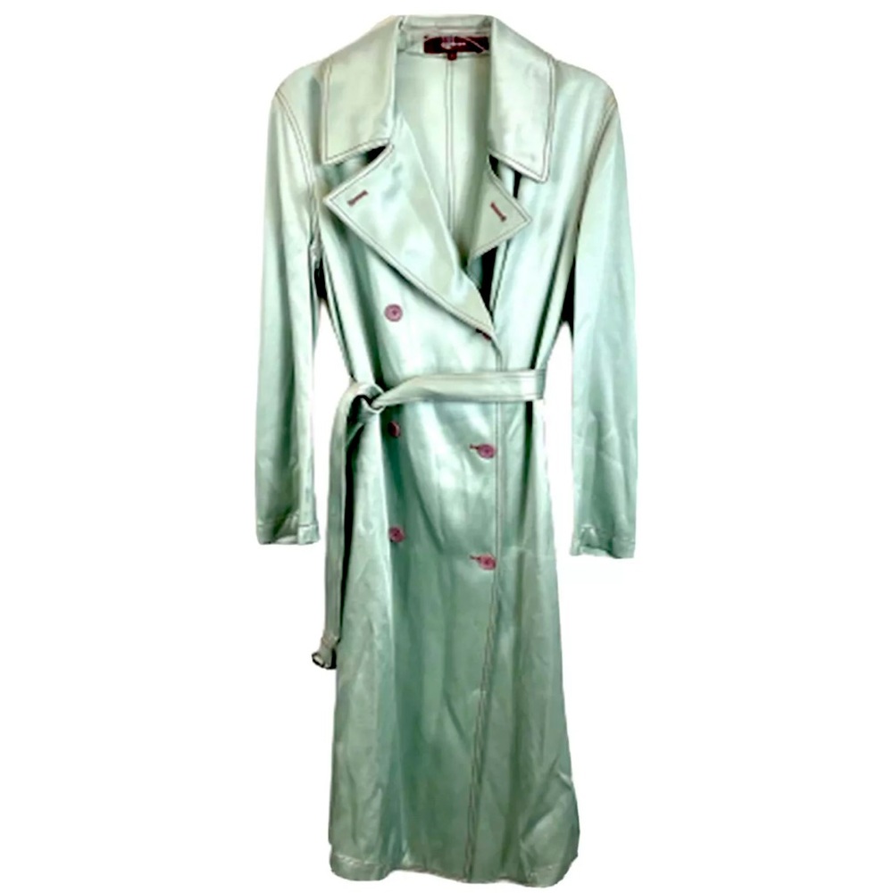 SIES MARJAN Rare NWT Seafoam Satin Trench Coat S